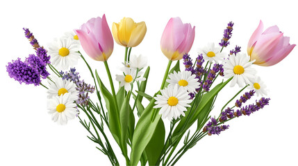 Fototapeta premium Minimal Spring Mix Bouquet: 
