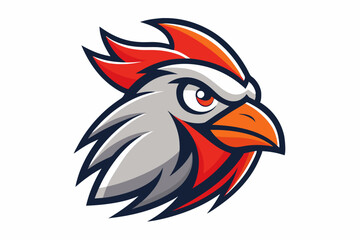 Chickadee head mascot logo design vector