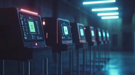 Futuristic Computer Room.