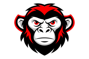 Chimpanzee head mascot design vector