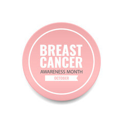 Vector Illustration of Breast Cancer Awareness Month. 

