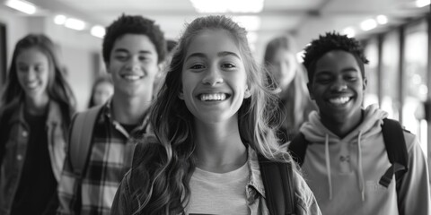 A group of friends or family members standing close, possibly in a celebratory or casual setting