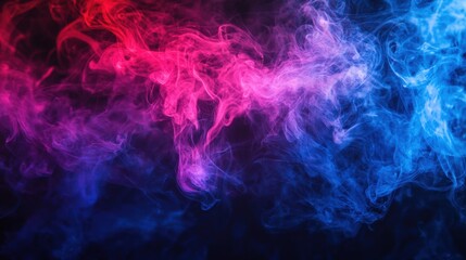 Fototapeta premium Vibrant Colorful Smoke Abstract Atmosphere Textured Digital Art Background
