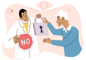 Refuse vector illustration. Behavior plays crucial role in how we express our emotions and navigate disagreements Emotions can be complex and nuanced, making it important to approach disagreements