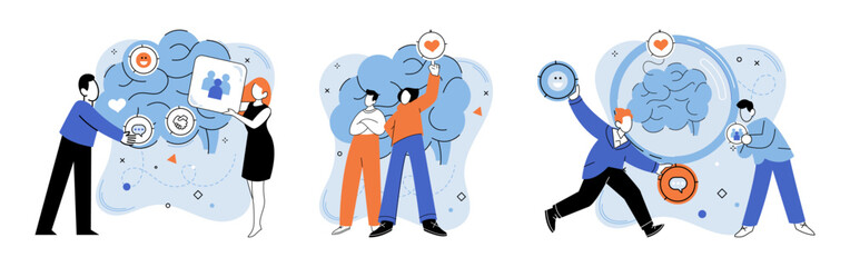 Thinking process vector illustration. Imagination is compass directs journey creative minds Brainstorming sessions brealife into innovative solutions and ideas Success is result well-executed thinking