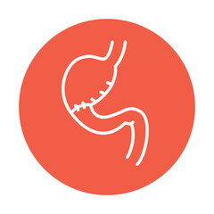 Gastroduodenostomy  black line icon. Operations on the abdominal cavity.