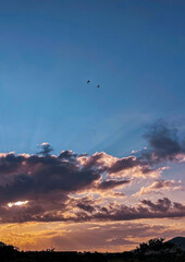 sunset in the sky