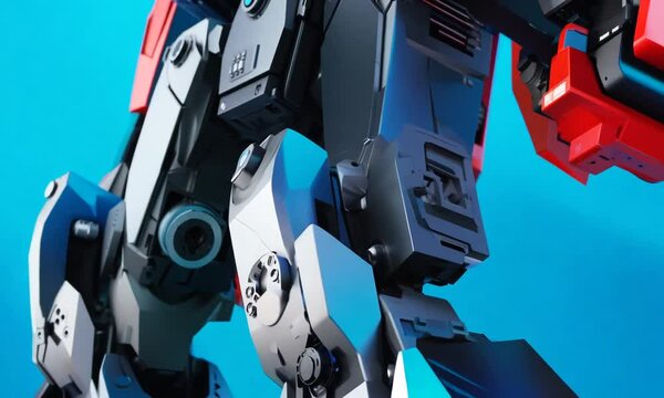 3D Render of Precise Gundam Assembly in 4K