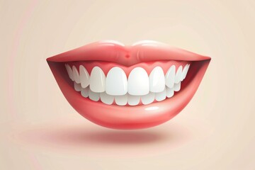 Naklejka premium Portrait of someone with bright white teeth, highlighting the importance of oral hygiene