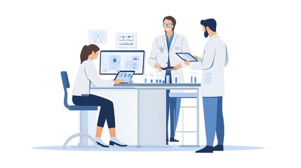 Scientists Collaborating in a Laboratory Setting