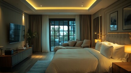 Fototapeta premium Luxurious Hotel Room.