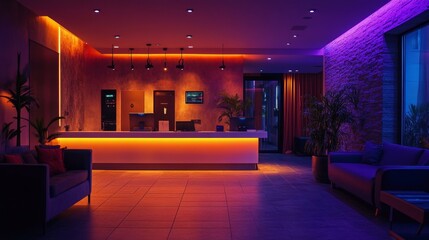 Hotel Lobby Reception.