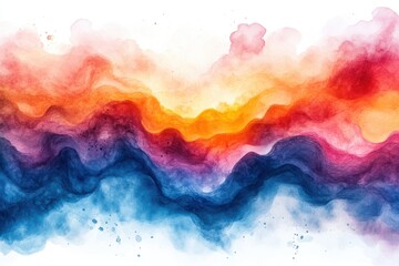 Vibrant Abstract Waves of Colorful Smoke Pattern