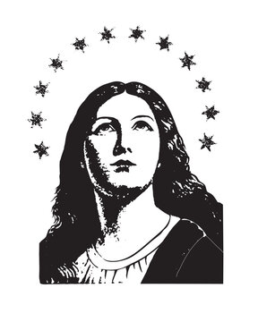recommend clip art: Immaculate Conception Vector Virgin Mary Our Lady of the assumption Catholic religious Illustration
