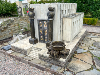 Biblical Garden in Muszyna, Poland. Model of the Jerusalem temple