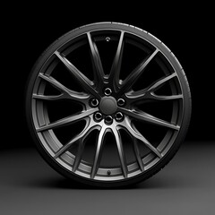 Obraz premium automotive aluminum die-cast disc on a dark background