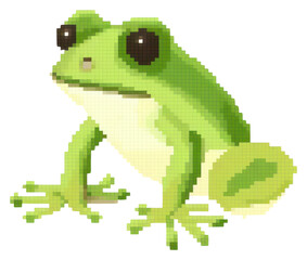 PNG Cross stitch frog amphibian wildlife reptile.