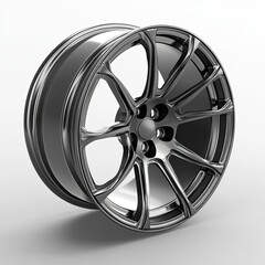 Obraz premium automotive aluminum die-cast disc on a dark background