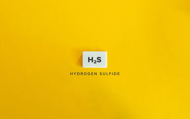 Hydrogen Sulfide,	H₂S. Chemical Compound Containing Sulphur. Chemical Formula and Name. 