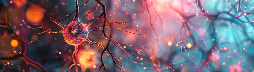 Abstract neuron network illustration