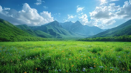 Obraz premium Gorgeous Natural Landscape Scenery Background: A Captivating Visual Feast. Discover the Tranquility and Beauty.