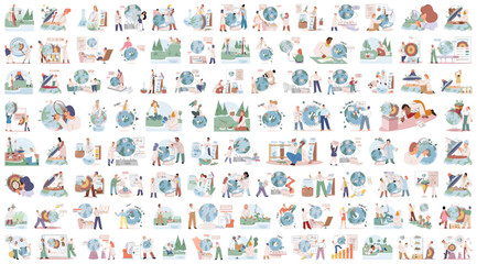 Scientific experiment. Vector illustration. Professionals in field science drive innovation through their research and discoveries Analysis studies and experiments provides valuable insights