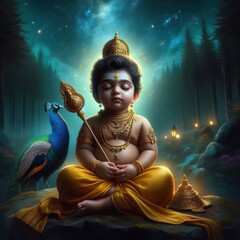 Cute Lord Murugan | Lord Kartikeya	
