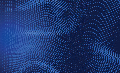 abstract background with dots, abstract blue background with dots, doted wave background, a blue led screen with a background of blue lights