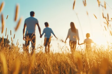 Cherishing Moments Together: A Family's Joyful Escape Into the Beautiful Outdoor Sunshine