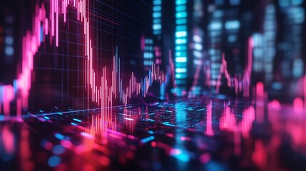 Digital Holographic Business Collapse in Futuristic Economic Crisis