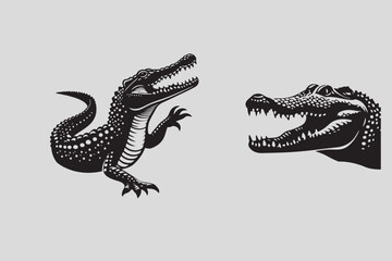 Crocodile head vector clipart and art