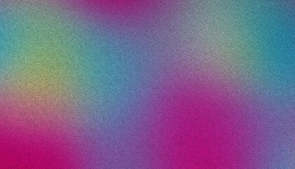 Colorful pink, yellow and turquoise gradient noisy grain background texture