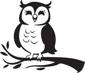 owl sitting on branch