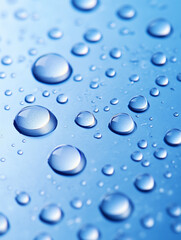 water droplets on blue surface macro photography condensation background