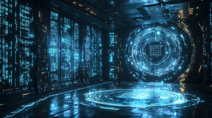 Futuristic Tech Room.