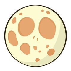 Moon. Cartoon illustration. Halloween decoration