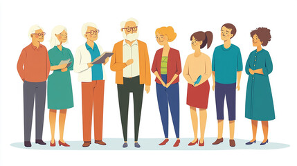 Obraz premium Collaboration between people from different generations encourages a richer exchange of knowledge and experience.