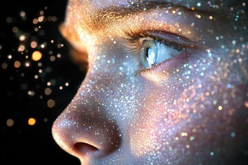 A close-up of a persons face looking away from a computer screen tears visible highlighting the pain caused by cyberbullying