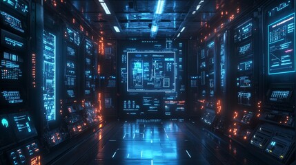 Futuristic Control Room.