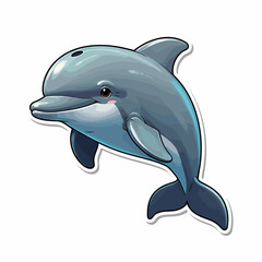 Obraz premium dolphin isolated on white