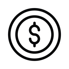 Dollar coin vector design, currency vector premium graphics