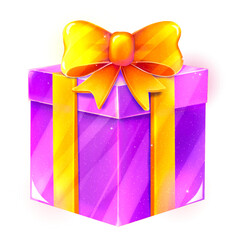 Purple Gift Box Christmas 