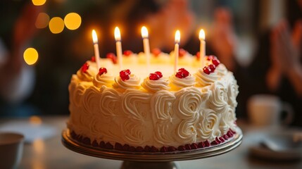 Birthday Cake With Candles.