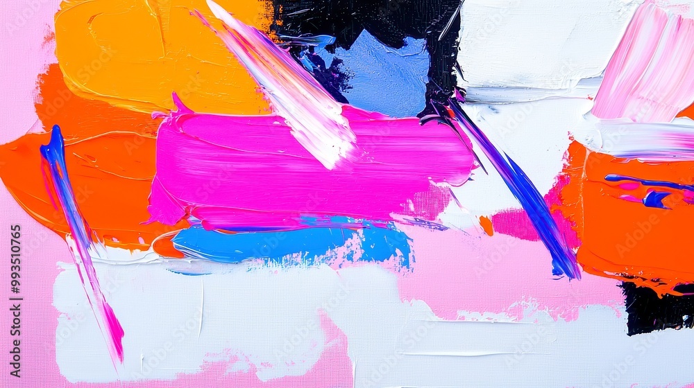Poster vibrant abstract expression, a captivating exploration of colors and shapes, evoking emotion through