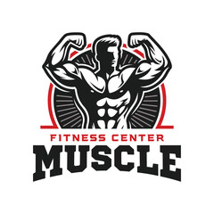 Stylized Fitness Center Logo for Branding and Marketing