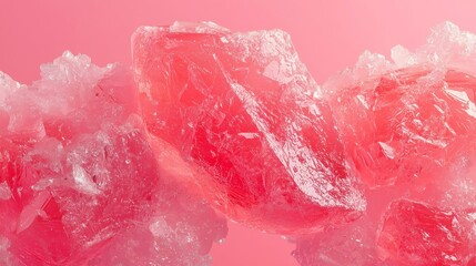 Abstract pink gemstone wallpaper, vibrant hues of pink and purple, intricate patterns resembling natural formations, ideal for adding elegance and a touch of luxury to any space.