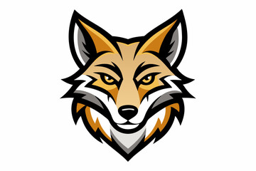 Coyote head mascot design vector