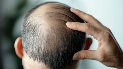 Fototapeta premium Man's Thinning Hair