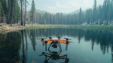 Drone in Forest Lake.