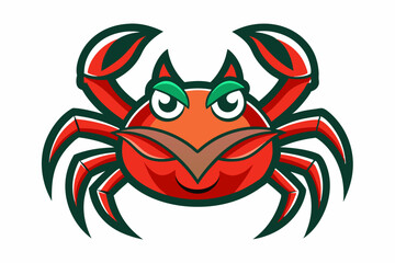 Crab head mascot design vector